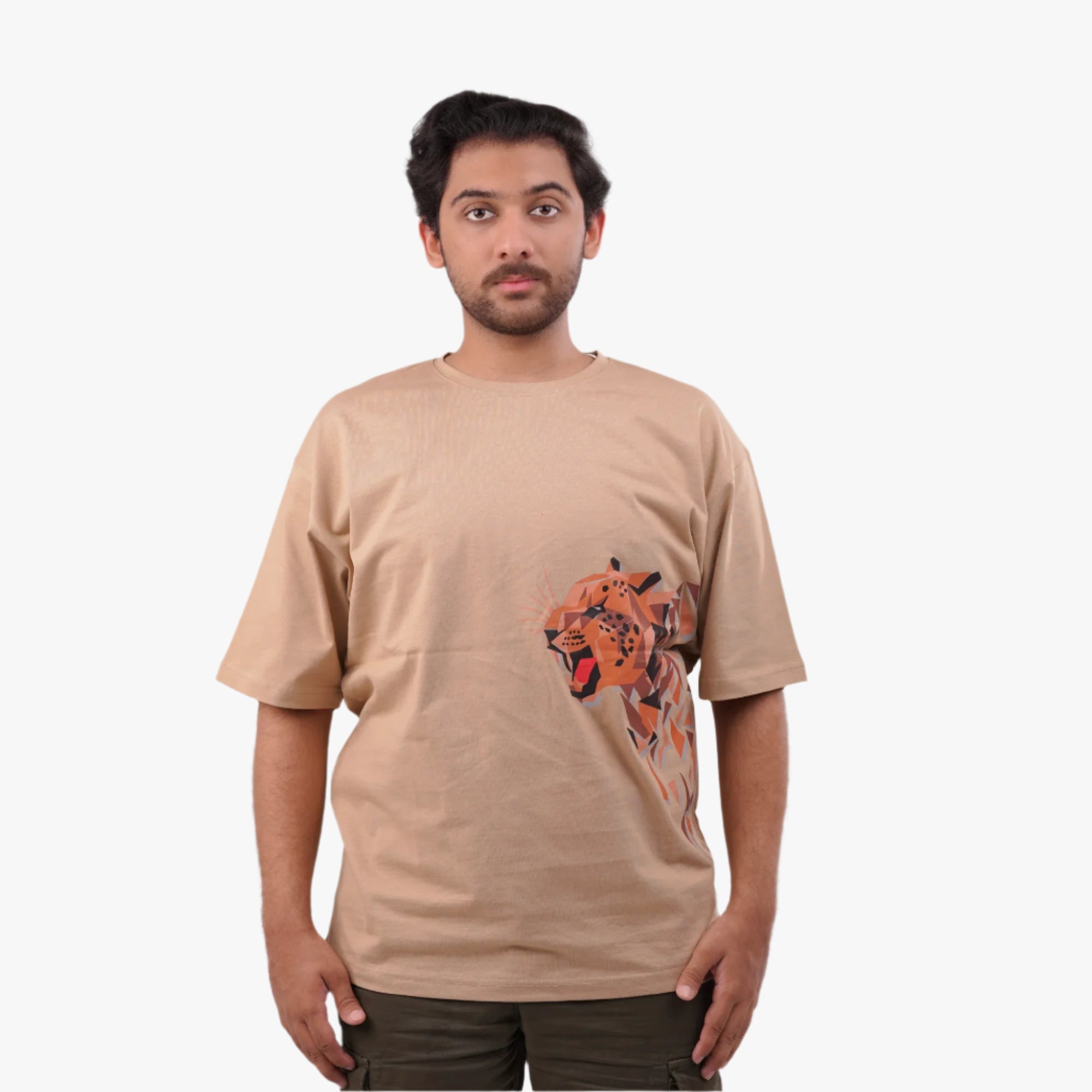 KO-0011 Lion Printed Beige
