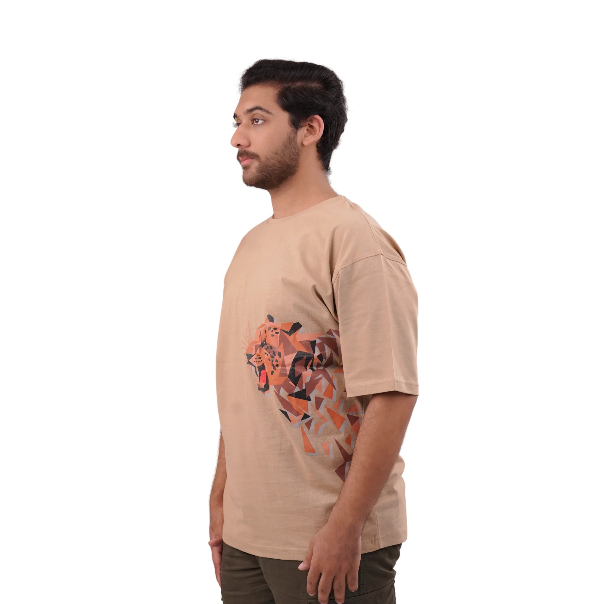 KO-0011 Lion Printed Beige